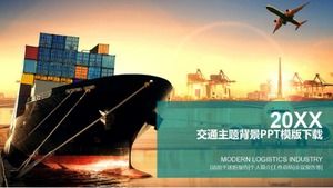 Download de modelo de PPT de fundo de tema de tráfego