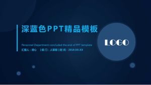 Modèle de boutique PPT bleu foncé