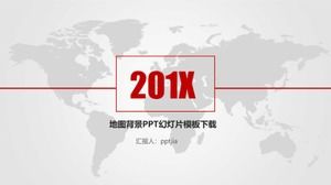 Map background PPT slideshow template download