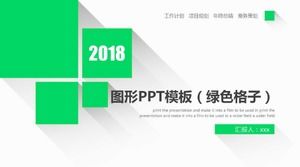 Graphic PPT template (green grid)