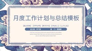 Monatlicher Arbeitsplan und zusammenfassende ppt-Vorlage