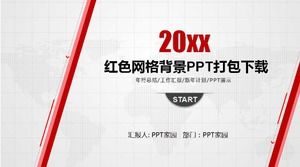 Roter Gitterhintergrund PPT-Paket herunterladen
