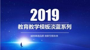 Eğitim öğretim şablonu açık mavi seri