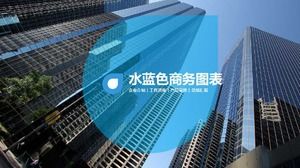 aquablaues Geschäftsdiagramm