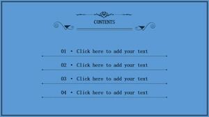 PPT template peta dunia biru muda