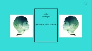 Business PPT template (blue bubble style)