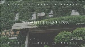 Modelo de PPT de diário de humor de viagem