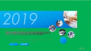 Modelo de plano de fundo de negócios verde simples PPT