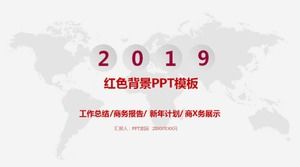 Modèle PPT de fond rouge