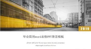 Șablon de fundal PPT pentru CV-ul de absolvire