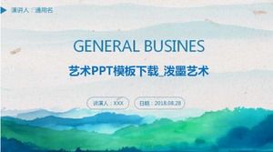 艺术PPT模板下载_Splash Art