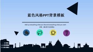 Template latar belakang PPT gaya biru