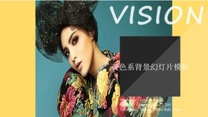 Diashow-Vorlage mit gelbem Hintergrund