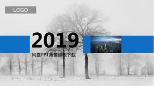 Schneesturm PPT-Hintergrundvorlage herunterladen