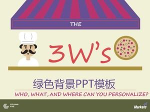 PPT-Vorlage mit grünem Hintergrund