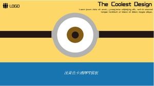 Template PPT kartun kuning muda