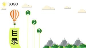 Grafisches Thema auf weißem Hintergrund-PPT-Vorlage