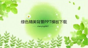 خلفية خضراء جميلة PPT تحميل قالب