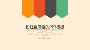 Template PPT gaya merah muda