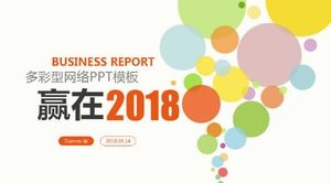 Kolorowy szablon sieci PPT