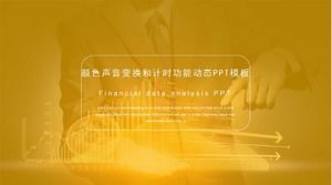 Transformacja dźwięku w kolorze i dynamiczny szablon PPT funkcji taktowania