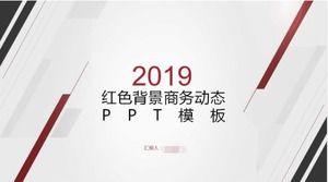 Șablon PPT dinamic de afaceri cu fundal roșu