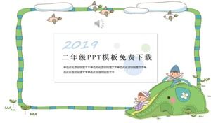 Unduh gratis template PPT kelas dua