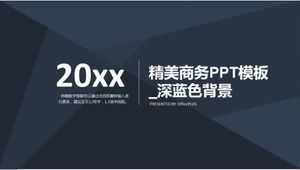Vorzügliches Geschäft PPT template_dark blauer Hintergrund