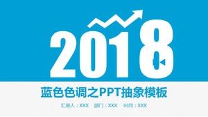 PPT-Zusammenfassungsvorlage in blauem Ton