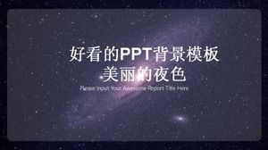Hermosa plantilla de fondo PPT_hermosa noche