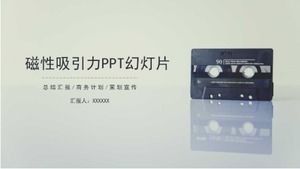 PPT-Folienvorlage für magnetische Anziehung