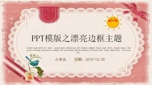 PPT şablonunun güzel sınır teması