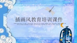 Modello PPT dei cartoni animati _ (cattura la libellula)