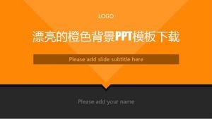 Güzel turuncu arka plan PPT şablonu indir