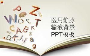 Tıbbi intravenöz infüzyon arka plan PPT şablonu
