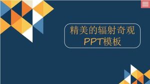 Exquisite radiation wonders PPT template: yellow background