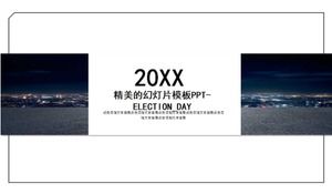 Modello di diapositiva squisito PPT-election_day