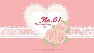 핑크 장미 PPT 템플릿 다운로드