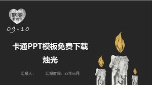 Cartoon PPT-Vorlage kostenloser Download_Candlelight