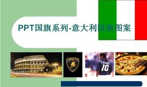 Série de bandeiras PPT-padrão de bandeira da Itália