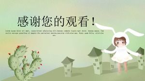 最新のPPTテンプレート-漫画のキャラクター-広告の人々