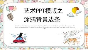 Art PPT-Vorlage Graffiti-Hintergrundkante