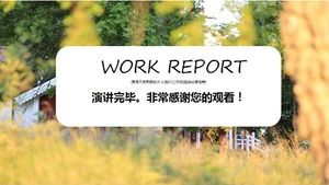 Paisagem natural PPT modelo-folha de fundo amarelo