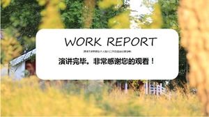 Long bamboo branches background in front of the eaves - plant PPT template