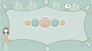 كارتون ضيف سحابة قالب PPT