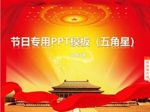 Modelo de PPT especial do festival (pentágono)