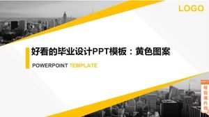 Șablon PPT de design de absolvire arătos: model galben