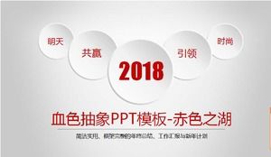 Plantilla PPT abstracta escarlata - lago rojo