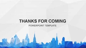 เทมเพลต Tianya โฟกัส PPT (สีน้ำเงินเทา)