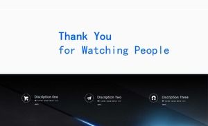 Modelo de PPT de relatório de trabalho de moda azul